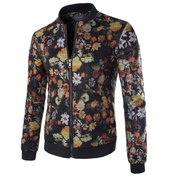 

ZOGAA Men's Fashion Jacket Zipper geek new men's jacket cardigan stand collar Printed Slim Jackets For Men Clothes 2018 Outwear