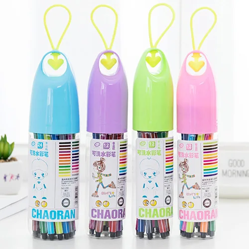 

Lucky Bottle Non-Toxic Scrub 12/18/24 Color Watercolor Pens Children Graffiti Painting Pen Prize for Students