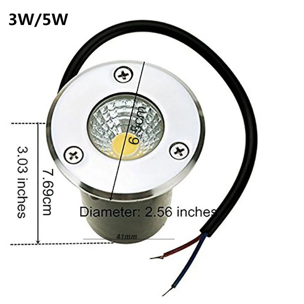 IP67 3 Вт 5 Вт ССБ водонепроницаемый светодиодный подземный светильник Открытый наземный сад дорожка пол похороненный двор пятно Пейзаж 85-265 в/12 В