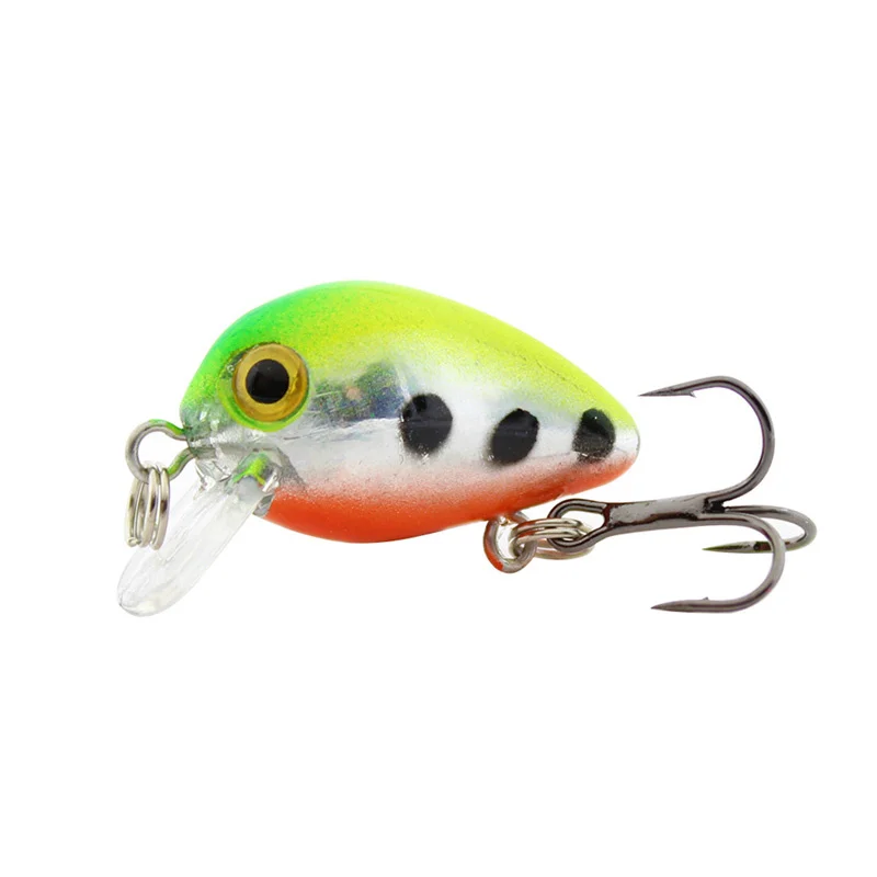 O Amlucas 30 мм 2 г Crazy воблеры мини Topwater Crankbait искусственная японская жесткая наживка Pesca плавающие рыболовные приманки бас Pesca WW338 - Цвет: O