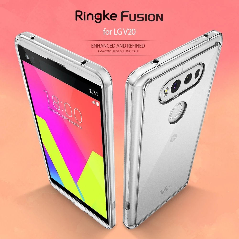 

Ringke Fusion LG V20 Case Capa Fundas Crystal Back Panel+PC Frame Military Grade Drop Resistance Cases for LG V20