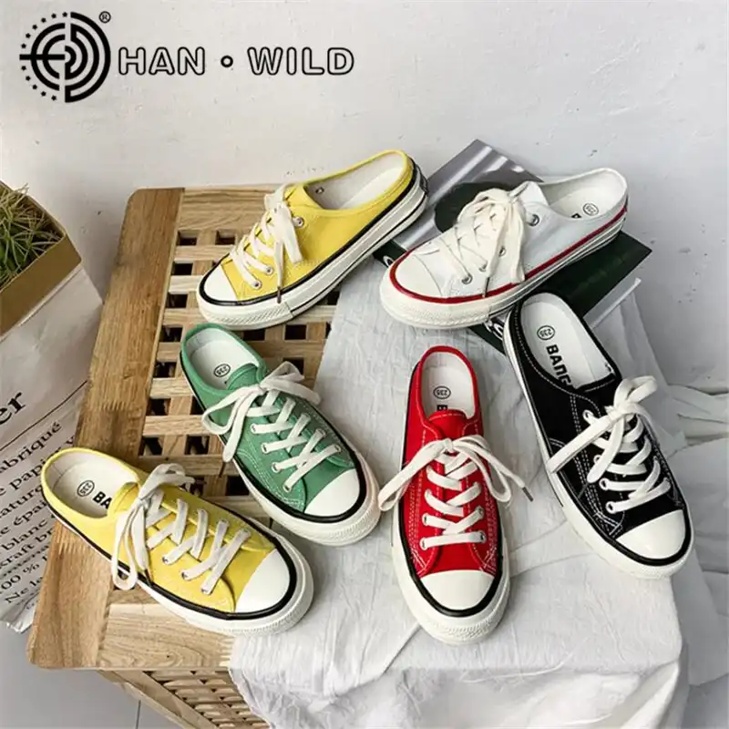 women's canvas mules