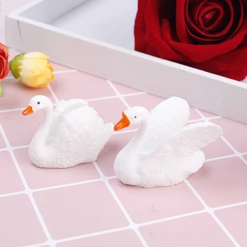 

Kids Cute Cartoon Mini Swan For Micro Landscape Microland Action Figures Toys Garden Christmas Decorations