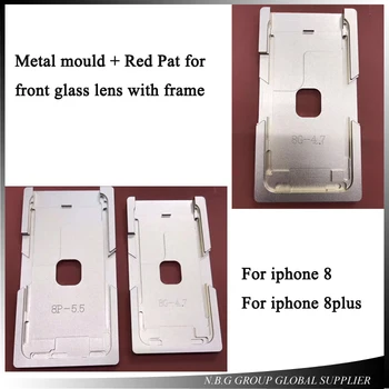 

2sets Front Glass With Frame Mold LCD Lamination Soft Silicone Pad Mould for iPhone 8 4.7 /8plus 5.5 Cold Press Frame Pad Mold