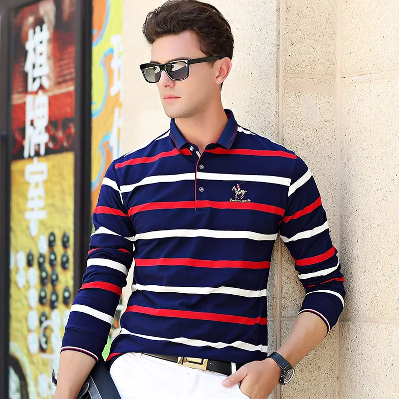 2018 Autumn New Polo shirts male fashion brand clothing fashion solid