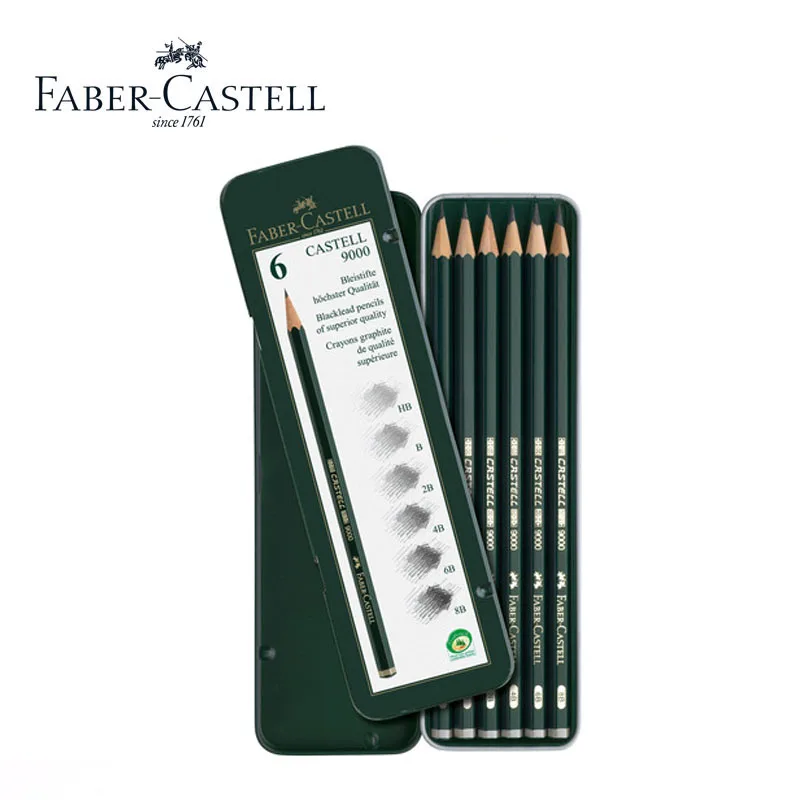 Faber castell pencil 6 шт./лот HB B 2B 4B 6B 8B | Канцтовары для офиса и дома