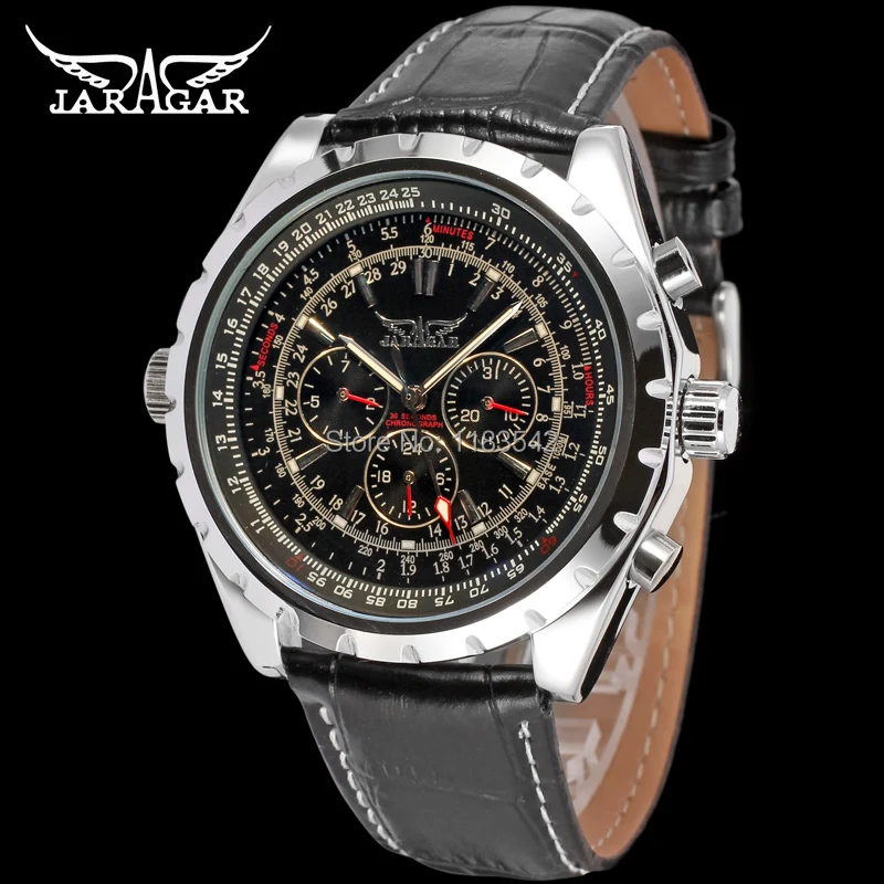 Jargar JAG6905M3S1 новые мужские автоматические Модные наручные часы серебристого цвета
