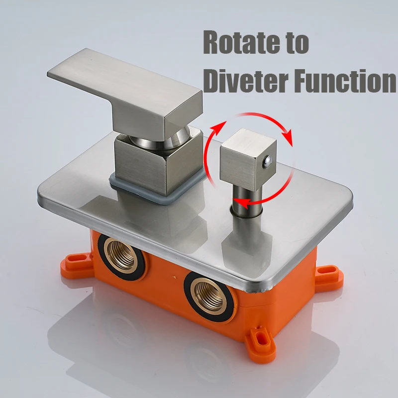 Встроенный в коробку термостатик кран клапан тройной кран картридж клапан 2 способ смеситель для душа клапан для душевой панели