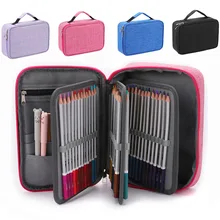 

72 Holes Big Volume School Canvas Pencil Cases Fabric Pen Bag Box Pouch For Arist School Stationary Supplies 04965