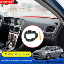 Авто-Стайлинг С нескользящими резиновыми подошвами и звуконепроницаемые не пропускающие шума Пылезащитная крышка приборной панели автомобиля лобового стекла автомобиля уплотнительные ленты аксессуары для Volvo V40 2013