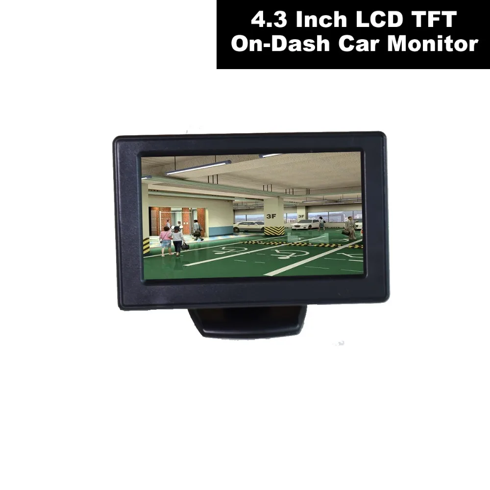 

Universal 12V 24V 4.3 inch Car Video Monitor LCD Screen for Auto Backup Rear View Dash Board 2RCA Video Channel