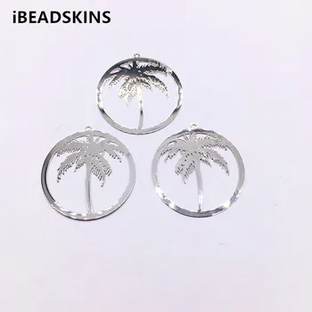 

New arrival! 35mm 100pcs Thin copper coconut tree-shape charm for Stud earring accessories,Earring parts,hand Made Jewelry DIY