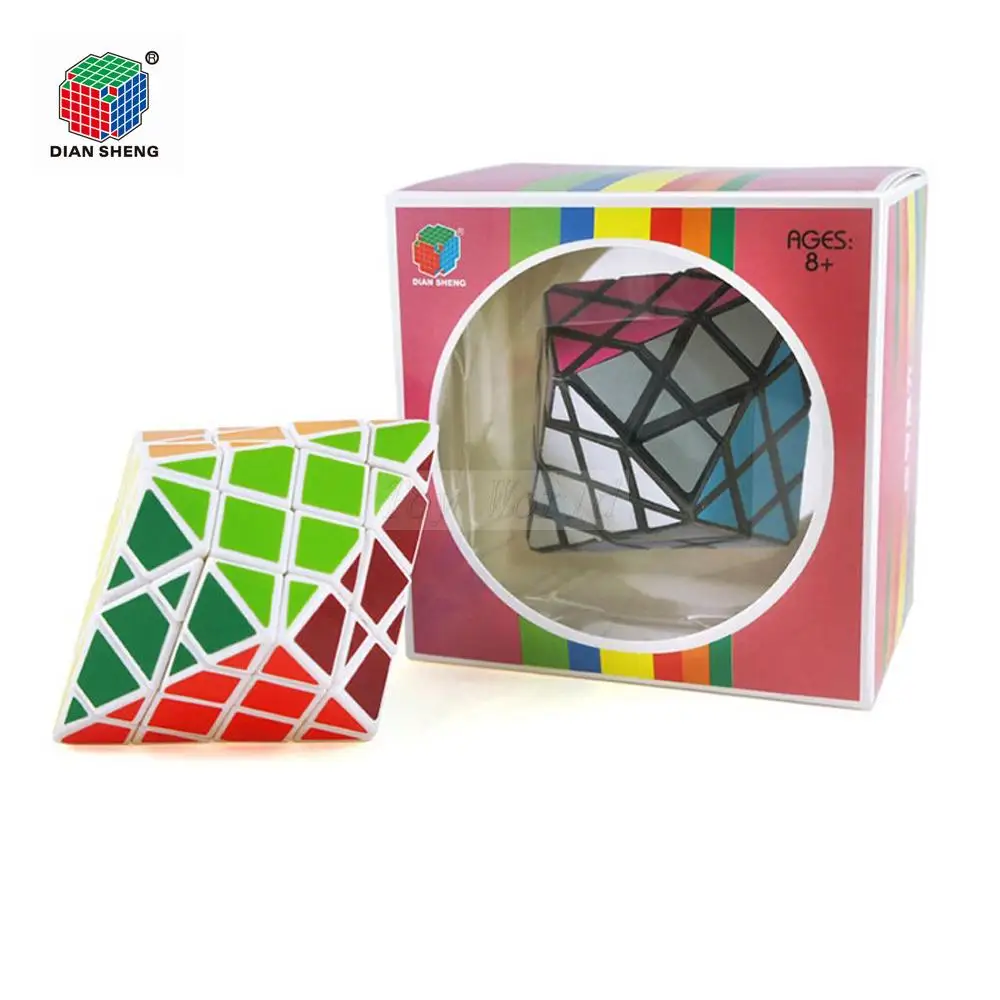 DianSheng pirámide Octagonal Dipyramid 4x4 modo de forma Cubo magic puzle Juguetes para niños Cubiks Juguetes educativos
