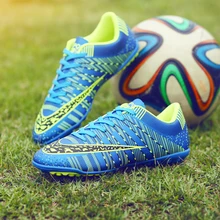 Для помещений сверхтонкие дышащие Chuteira Futebol высокое качество дешевые мужские футбольные бутсы сверхтонкие оригинальные TF детские футбольные бутсы