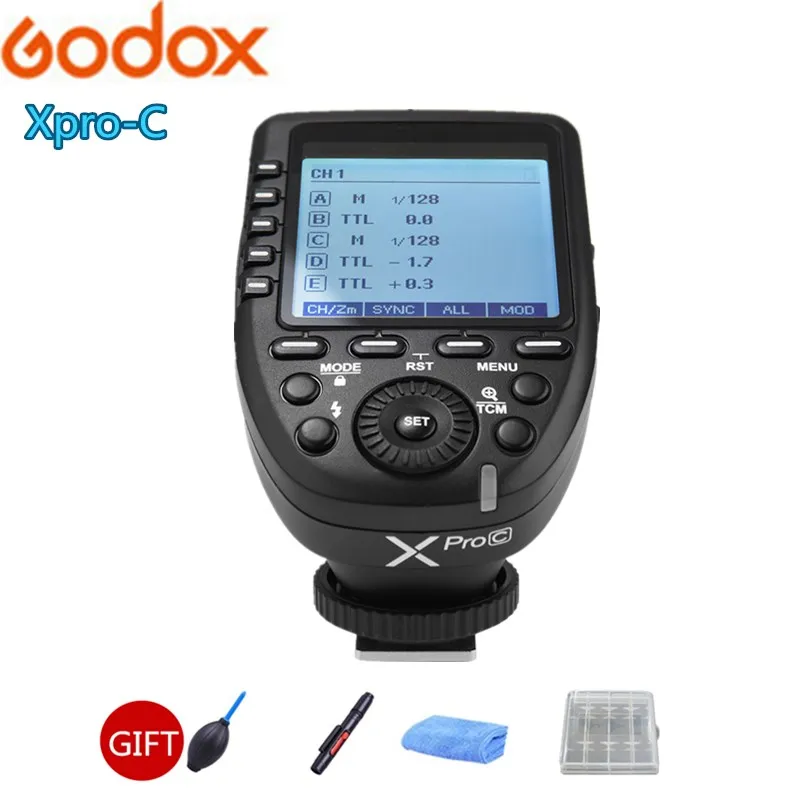 Godox V860II-C V860ii V860IIC Вспышка Speedlite с высоким литиевый блок питания GN60 ttl HSS+ Xpro-C триггеров для камер Canon - Цвет: Красный