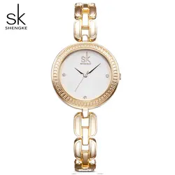 2019 Новый Shengk модные золотые для женщин часы Элитный бренд женские наручные часы с браслетом повседневные красивые подарки для жены