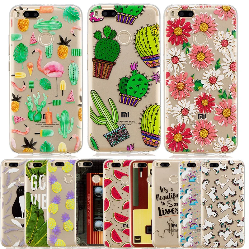 

For Xiaomi A1 5X Silicone Case on for Xiaomi 5X 5 X case cover sFor Xiaomi A1 A 1 Phone cases Coque skin Soft TPU Back Cover Bag