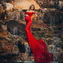 Новые Сексуальные Платья для беременных фотосессии кружевное