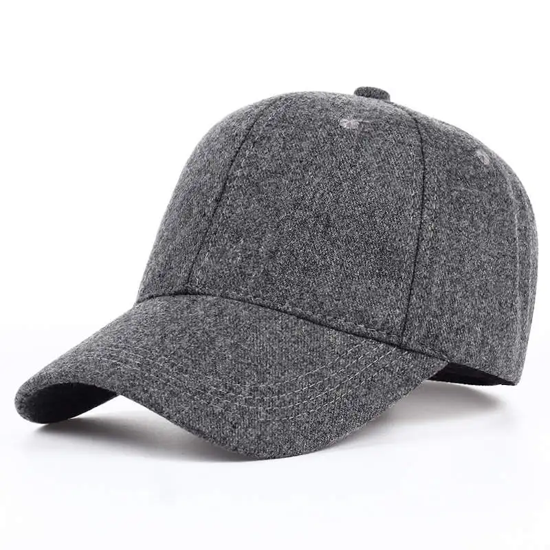 

VORON Brand Autumn Winter Keep Warm wool Snapback Bone Men Women Baseball Caps Hip Hop Hats Cap Simpl Color Black Grey Woolen
