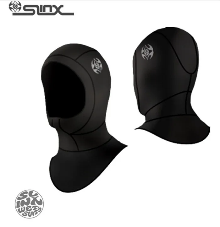 SLINX 3 мм Неопреновая Мужская и женская Скуба-Дайвинг подводное плавание Шея шапка полная маска для лица Водонепроницаемая теплая шапка для подводного плавания