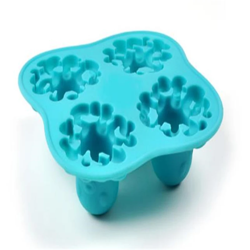 

2pcs/lot ice cream mold Fun Octopus DIY Ice Cube Mold DIY modeling summer popsicle safety silicone kitchen accessories