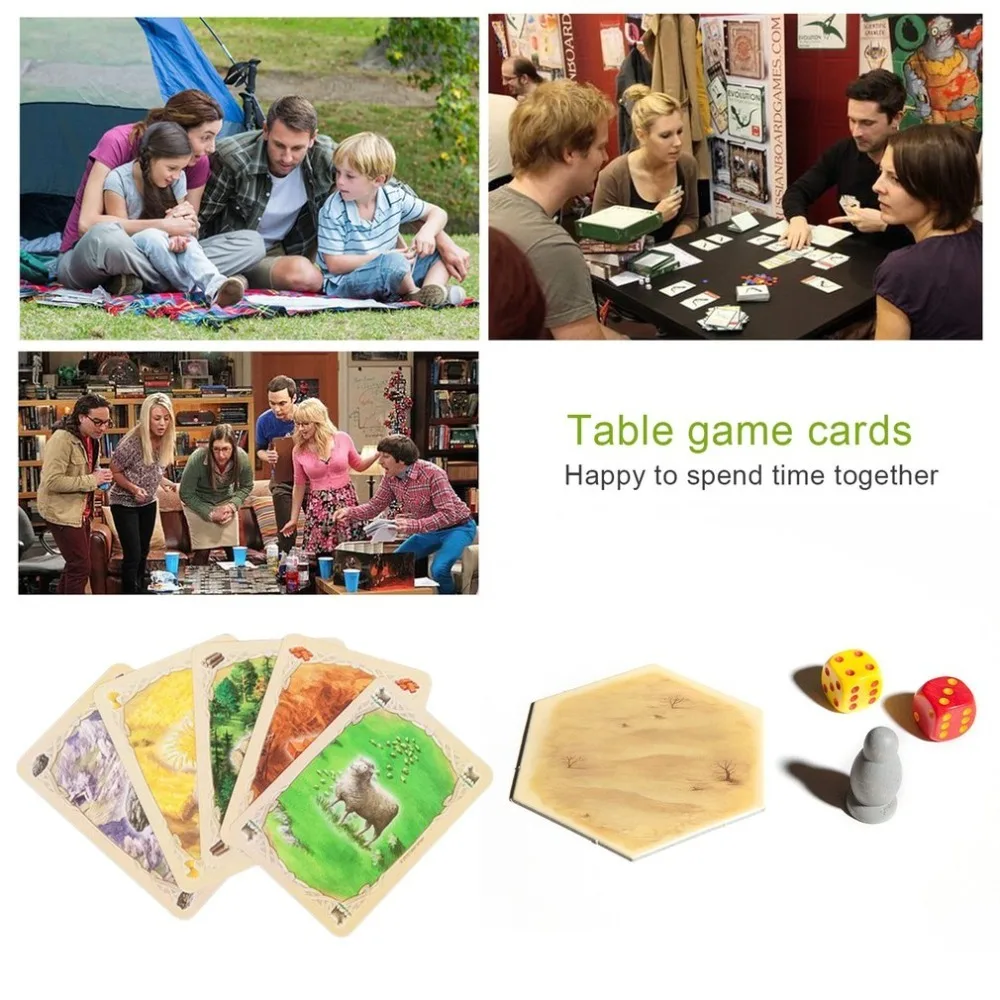 

Catan Board Game Family Fun Playing Card Game Educational Theme English Fun Cards Game Indoor Table Party Game