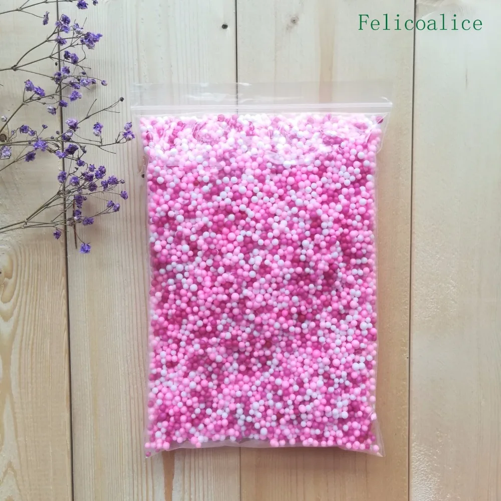 Bolas de Neve Acessórios de Partículas de Lama Contas de Espuma para Enchimento para Faça Bolsa Faça Você Mesmo Lodo Pequeno Minúsculo Suprimentos 2 Floam -4mm 250 g - 29 Minúsculo Contas De Espuma Para Enchimento Para DIY Suprimentos 2 Floam -4mm