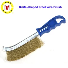 C-Mart Инструменты 10 дюймов Ножи-образный стальная проволочная щетка долговечная Проволока из нержавеющей стали кисти с ручкой для очистки ржавчины шлифовальный инструмент