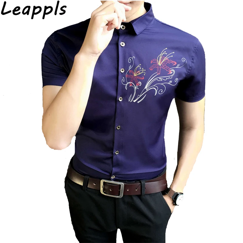Leappls 4XL 5 XLHawaiian для мужчин S рубашки мальчиков цветочный узор короткий рукав платье