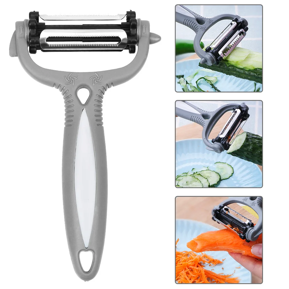 

Multifunction 360 Degree Rotary 3 In 1 Turnip Cutter Slicer Kitchen Tool Vegetable Fruit Potato Carrot Peeler