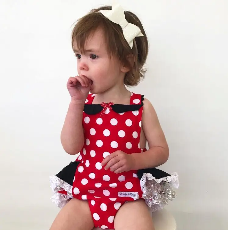 minnie mouse romper baby girl
