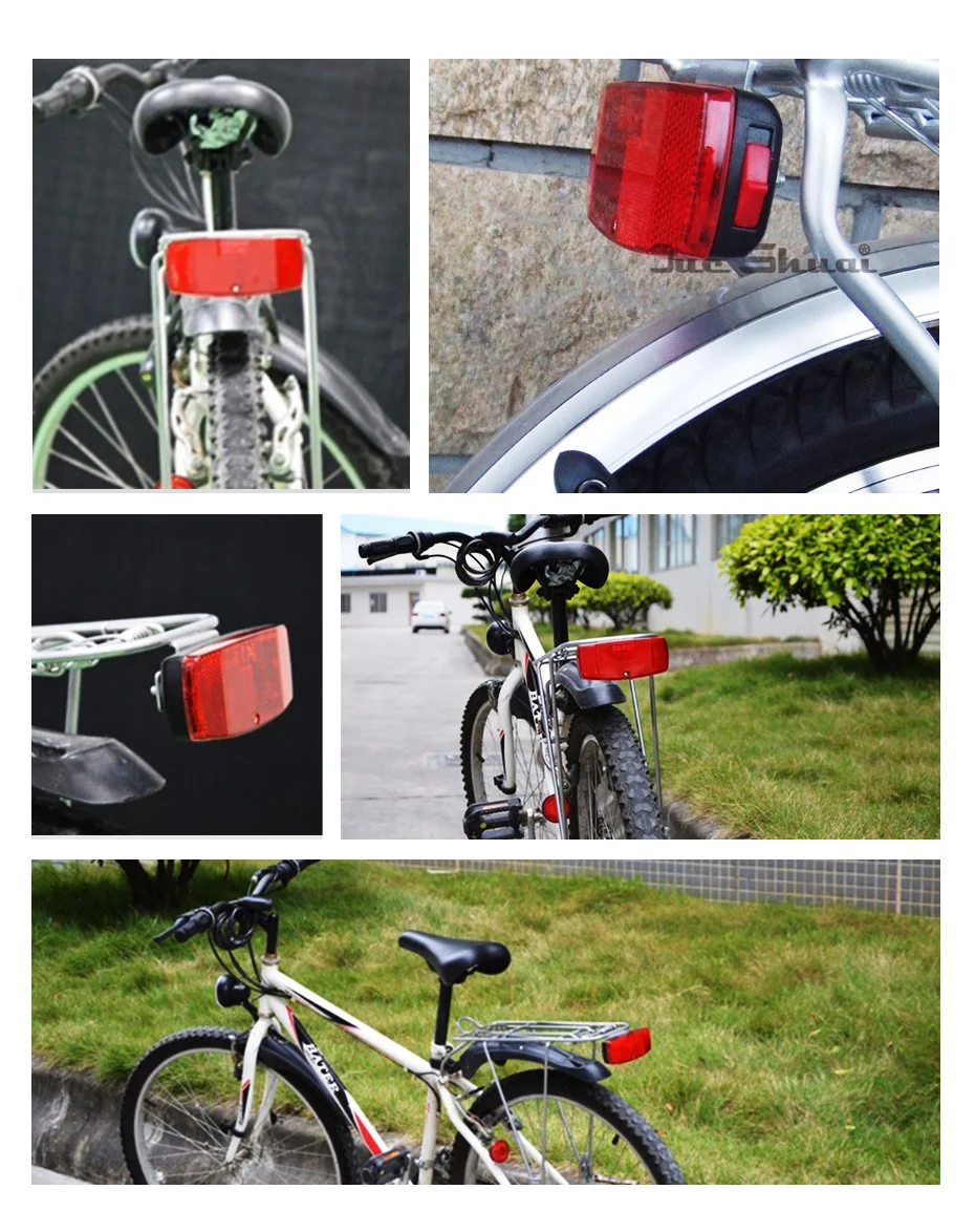 Excellent JS Leds Bike Rear Light Rear Rack Light Lamp Battery for MTB Cycling Safe Warning Bicycle Taillight Flashlight bisiklet aksesuar 6