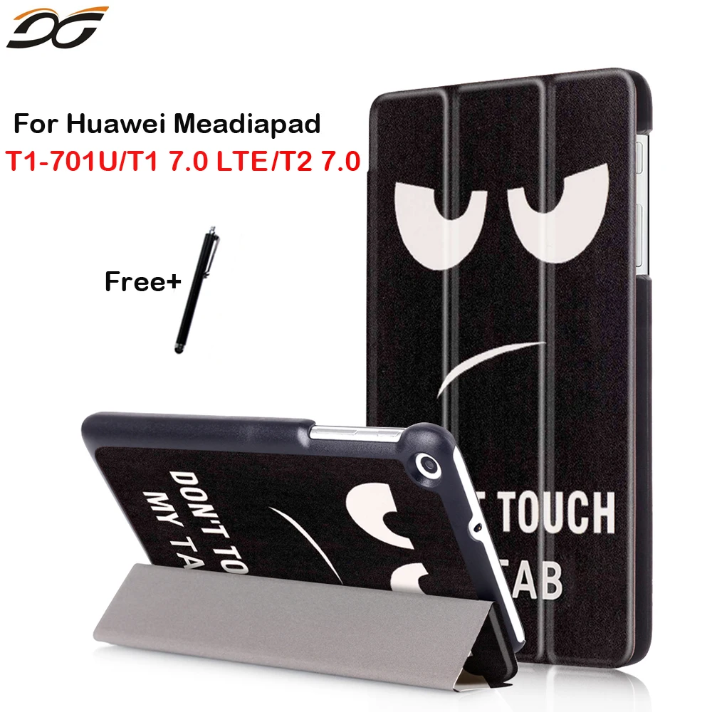 

For Huawei Mediapad T1 7.0 701/ 701U Tri-fold Tablet Cover Case For huawei mediapad T1 7.0 T2 7.0 T1-701W T1-701U
