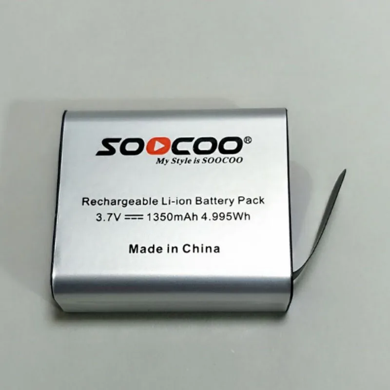 SOOCOO для Gopro аксессуары для камеры Go Pro 1350 мАч батарея и двойное зарядное устройство для Eken h9 h9r soocoo c30 c30r sjcam sj4000