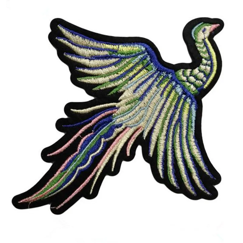 ChicLady 16CM Fly Bird Embroidered Stripes Applique Patches for Clothing Diy Cloth Sticker Iron on Super Badges Biker Parches OG | Дом и сад