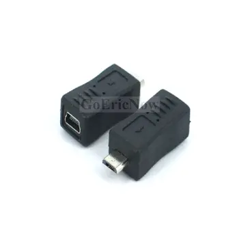 

50 pcs Computer Cellphone Micro USB 5p Male to Mini USB 5p Female Data Transfer Power Adapter Connector
