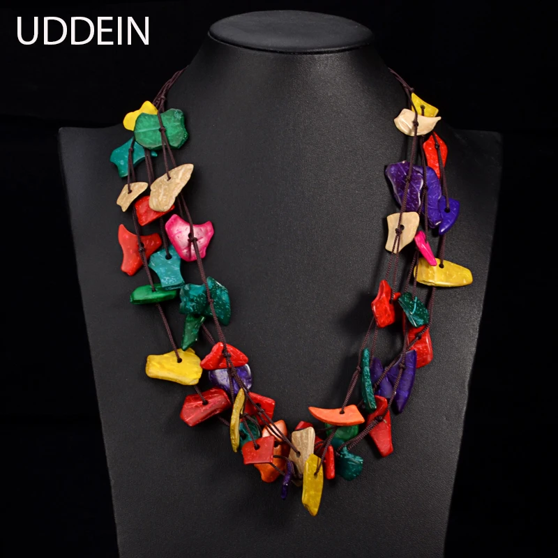 

UDDEIN Bohemian jewelry woman vintage long necklace & pendant wood statement collier maxi necklace accessories big order price