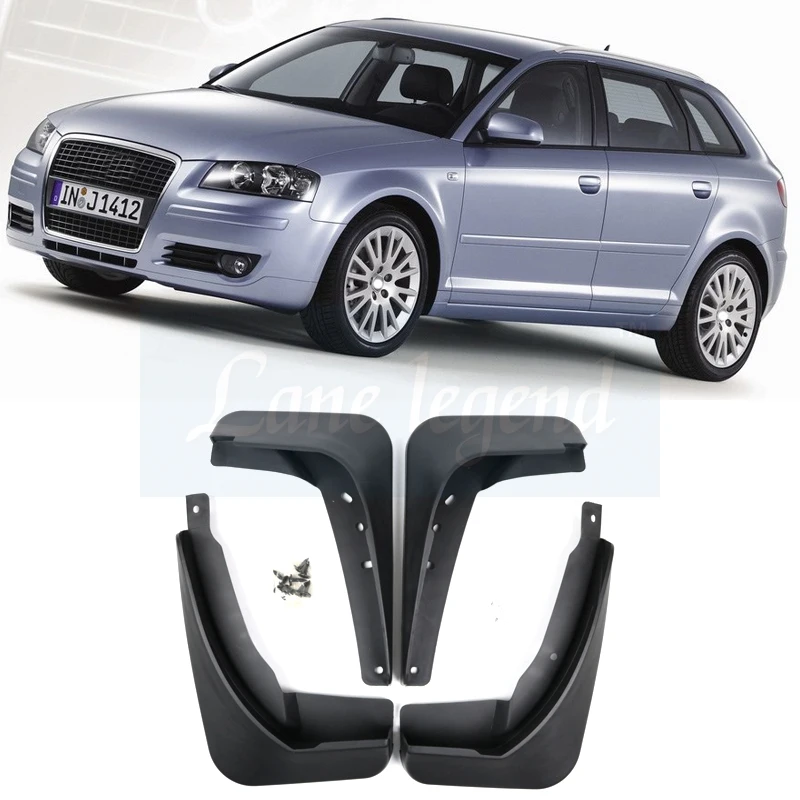 FRONT REAR MUD FLAPS FIT FOR AUDI A3 2004-2012 SPORTBACK HATCHBACK SPLASH GUARDS 2011 2010 2009 2008 2007 2006 2005 ACCESSORIES