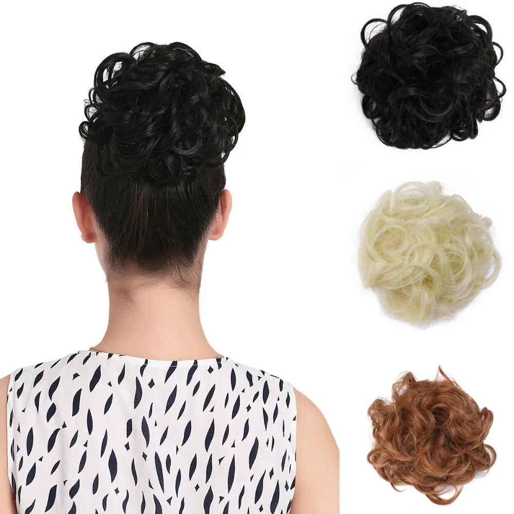 50g 1pc Clip In Hair Bun Chignon Hair Pieces Retail Big Hair Bride