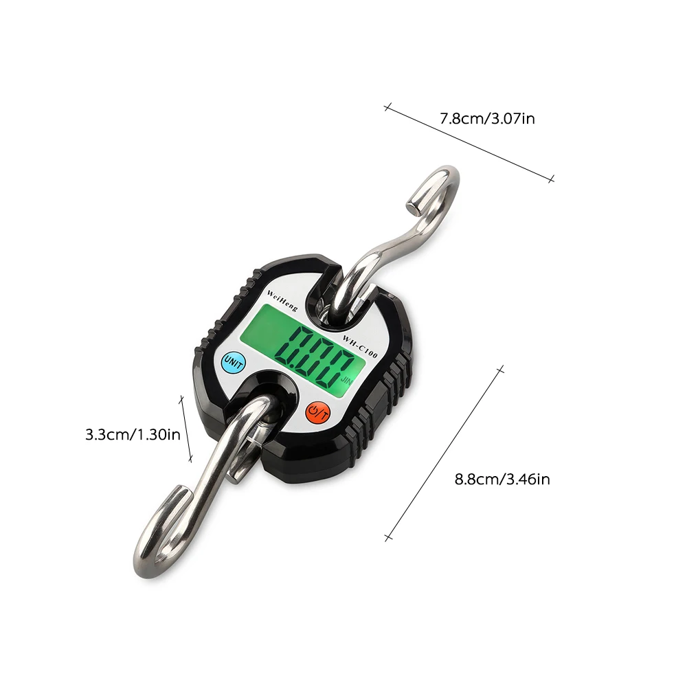 Mini Portable Electronic Scale Digital Scale Zero Tracking  Tare Function 150kg Double-range Digital Hanging Scale