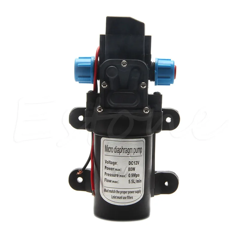 DC 80W 12V 0142 Motor High Pressure Diaphragm Water Self Priming Pump 5.5L/Min Hot DC 80W 12V 0142 Motor High Pressure Diaphragm Water Self Priming Pump 5.5L/Min Hot