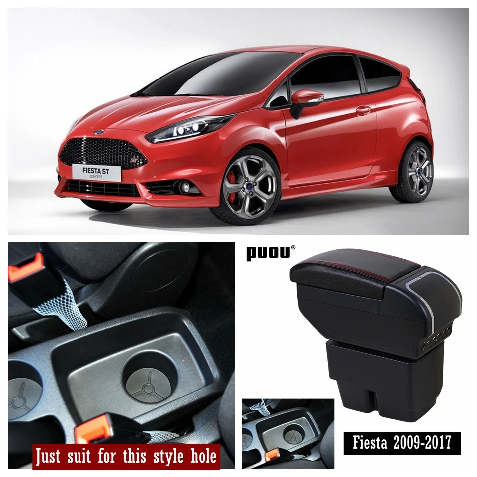 Для Ford Fiesta 2009- подлокотник коробка центральный магазин центральная консоль коробка с подстаканником