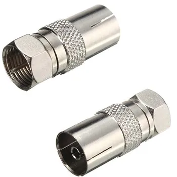 

RF Female Socket to F Type Screw Male Plug Adapter Converter Coax TV Ariel NEW