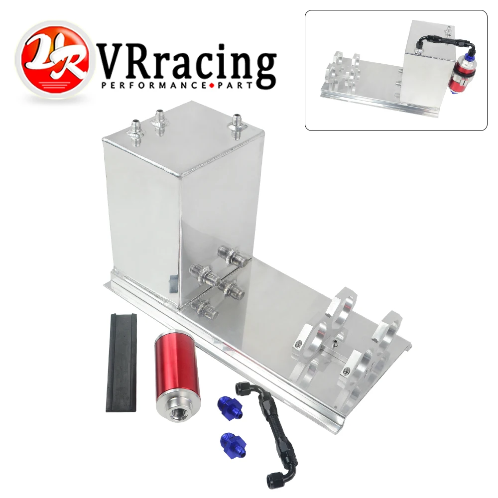 5ltrDualPumpSetUpwithFilter5LAluminumFuelSurgeTankFuelTank