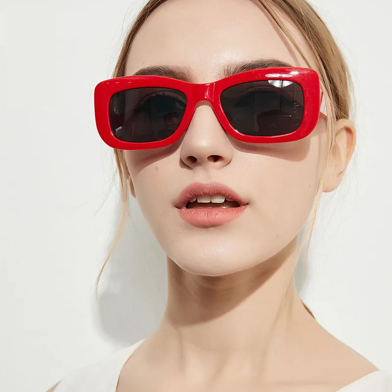 

YOOSKE Vintage Square Sunglasses Women 2019 Red Frame Sun Glasses Retro Fashion Goggle UV400