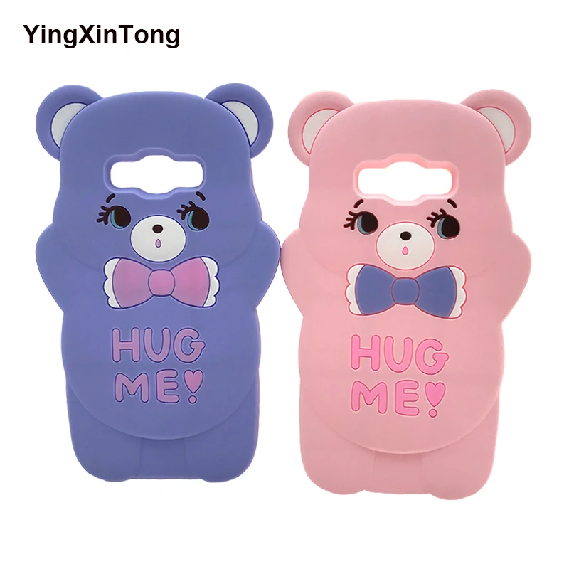 

3D Cartoon Hug Me Bear Soft Silicone Cover For iPhone 5S 6 6S 7 8 Plus X XR 11 12 13 Pro Phone Case For Samsung J5 J7 2016 Coque