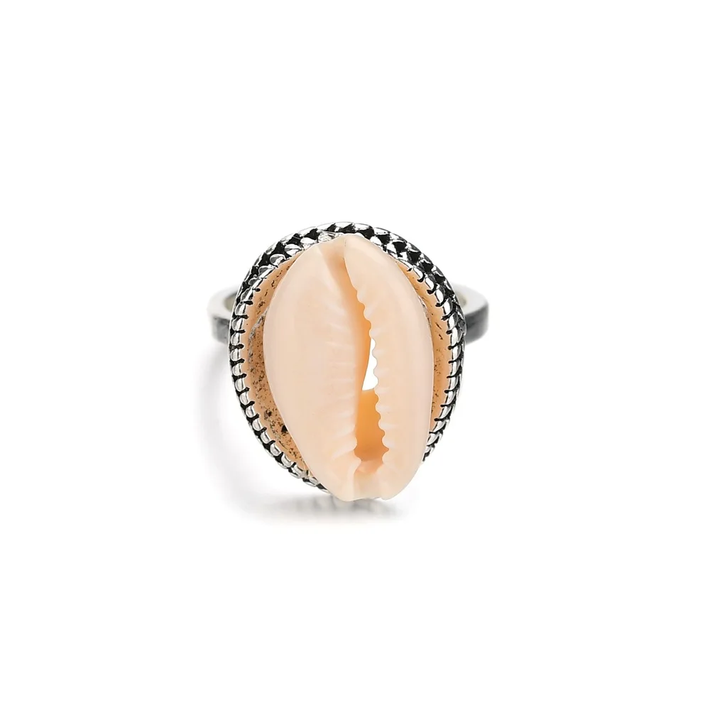

Bohemian Antique Silver Shell Ring Midi Finger Knuckle Rings for Women Summer Beach Jewelry Anillos Accessories Wedding Bands