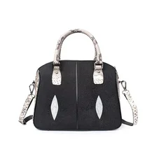 Необычная дизайнерская женская переносная сумочка из натуральной кожи питона с жемчугом, женская маленькая сумочка, женская сумка-мессенджер