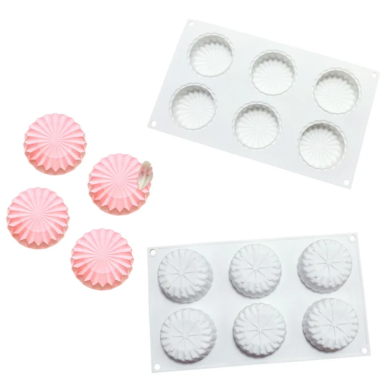 Silicone Cake Round Shape 3D Mold Rectangular Bread Pan Layered Pizza Wave Edge Baking Pans | Дом и сад