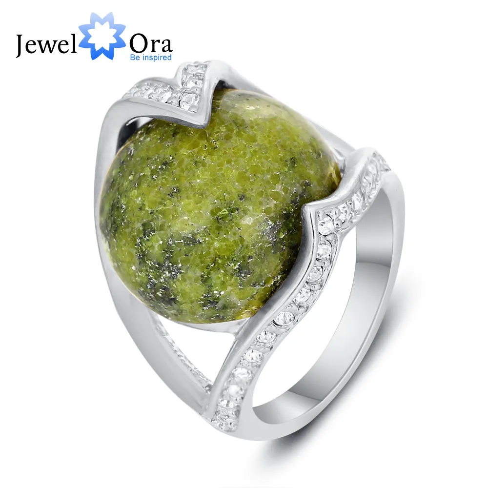 Stone Silver & Rose Gold Color Party Rings For Women Best Gift For Her (JewelOra RI101951)